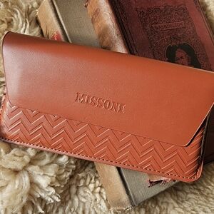 Missoni Terracotta Chevron Magnetic Clutch For Sunglasses Or Phone